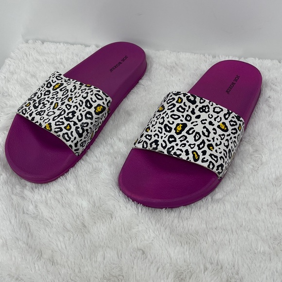 Joe Boxer Purple Leopard Women's Sandals/SLIDES SIZE 10 - Picture 2 of 5